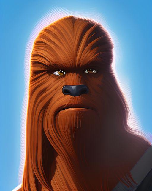 00100-20221024000414 1553828714 Euler a 100 10 Masterpiece, high quality character portrait of Chewbacca, arcane-style, star wars.jpg